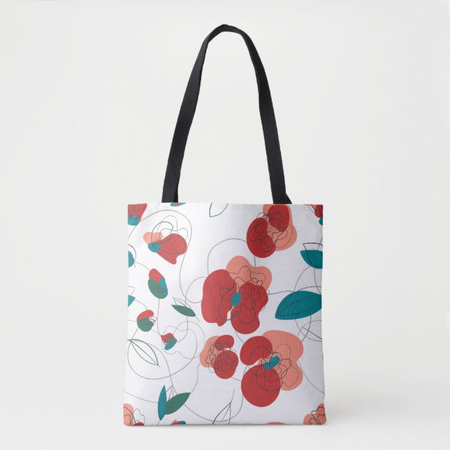 Bolsa Tote Wildflower Wonderland | Fluxos estilizados (Frente)
