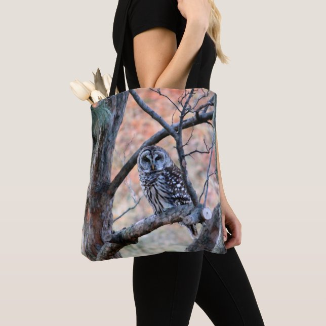 Bolsa Tote Wildlife Barred Owl Tree Photo (Close Up)