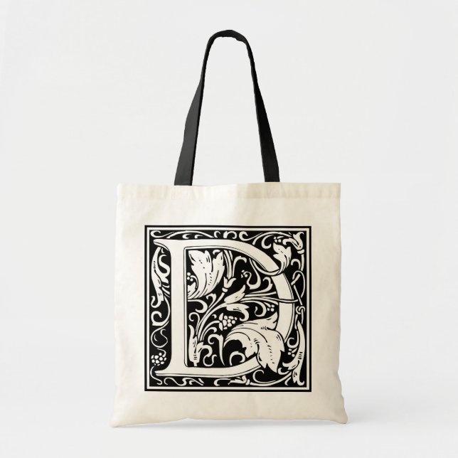 Bolsa Tote William Morris Alphabet "D" (Frente)