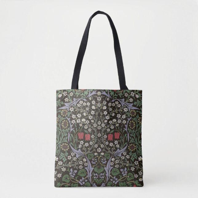 Bolsa Tote William Morris Blackthorn Tapeçaria Floral (Frente)