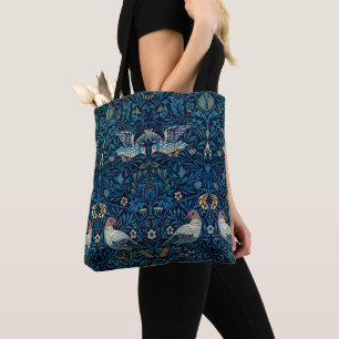 Bolsa Tote William Morris Blue Birds Tapeçaria Clássica