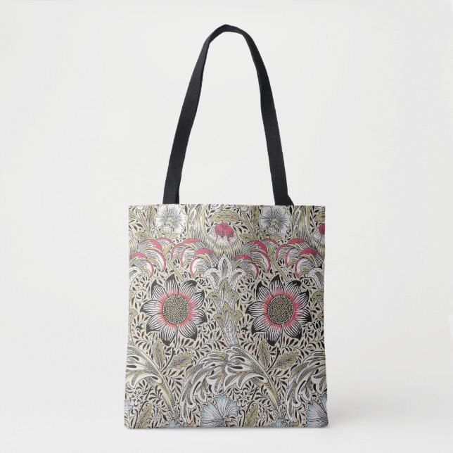 Bolsa Tote William Morris Corncockle wallpaper floral (Frente)