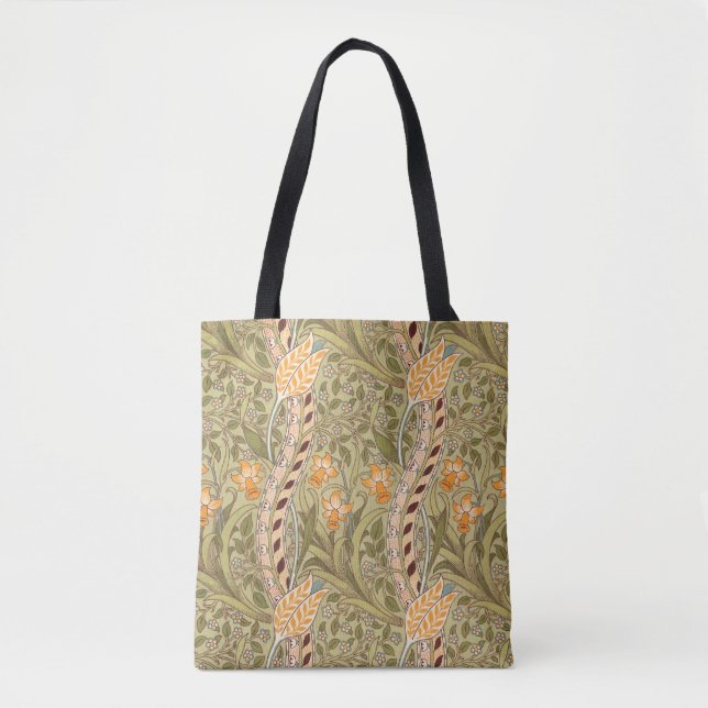 Bolsa Tote William Morris Daffodil Garden Flower Classic Bota (Frente)