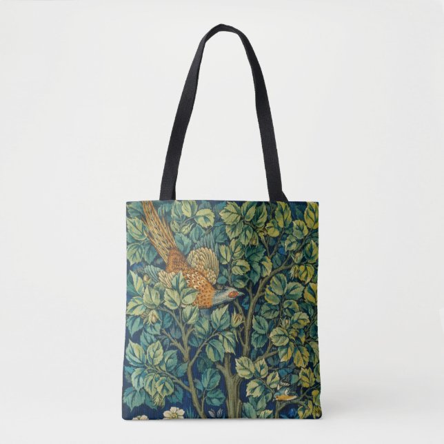 Bolsa Tote William Morris e John Henry Dearle's Pheasant (Frente)