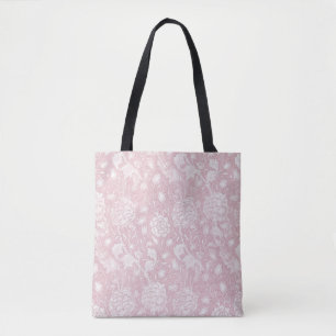 Bolsa Tote William Morris Floral Patterno a Rosa