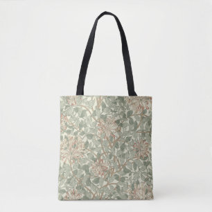 Bolsa Tote William Morris Honeysuckle Green Floral