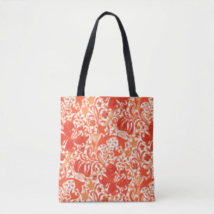 Bolsa Tote William Morris Iris e Lily, Mandarin Orange