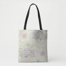 Bolsa Tote William Morris Lavanda e Larkspur Pattern Rosa