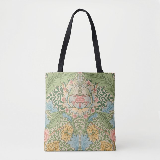 Bolsa Tote William Morris Myrtle Floral Botânico (Frente)