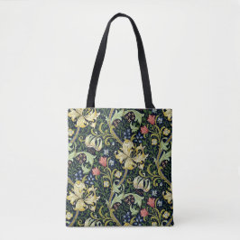 Bolsa Tote William Morris Ouro Lily Floral Patterno