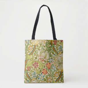 Bolsa Tote William Morris Ouro Lily Vintage Pré-Raphaelite