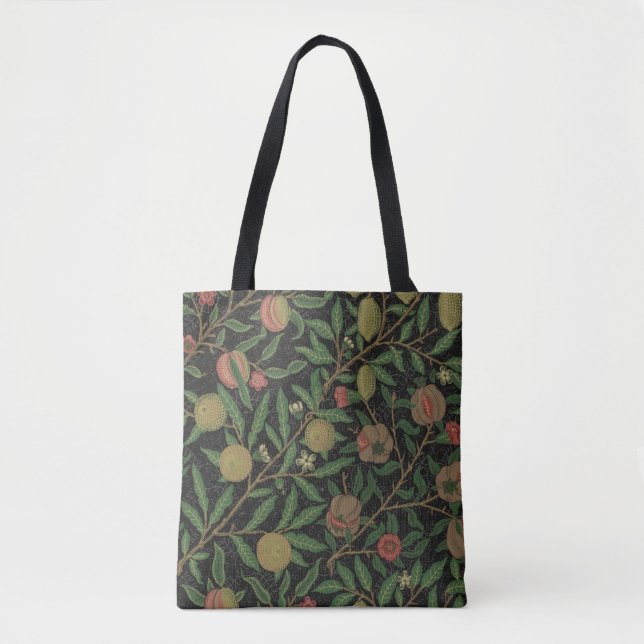 Bolsa Tote William Morris Pomegranate Fruta clássica (Frente)