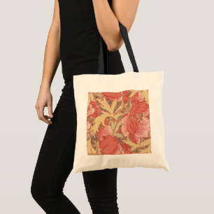 Bolsa Tote William Morris Poppies Floral Art Nouveau Pattern