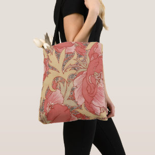 Bolsa Tote William Morris Poppies Floral Art Nouveau Pattern