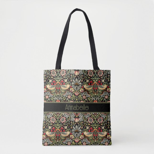 Bolsa Tote William Morris Strawberry Thef Personalize (Frente)