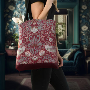 Bolsa Tote ,William Morris Strawberry Thief Duas Cores