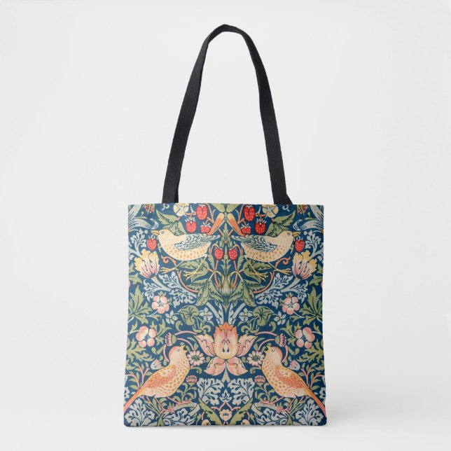 Bolsa Tote William Morris Strawberry Thief Floral Pattern (Frente)