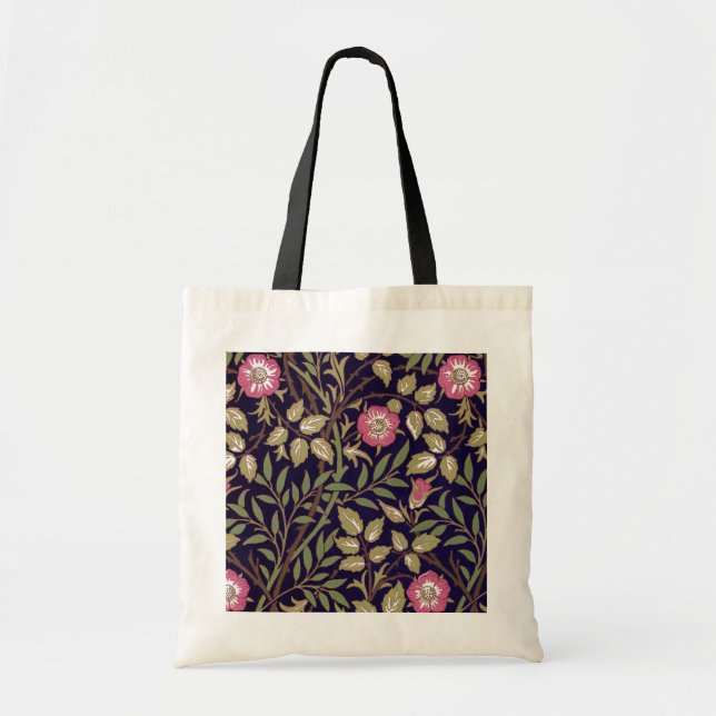 Bolsa Tote William Morris Sweet Briar Floral Art Nouveau (Frente)