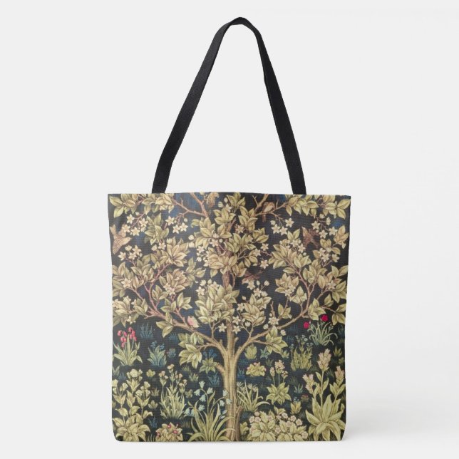 Bolsa Tote William Morris Tree Of Life Vintage Pre-Raphaelite (Frente)