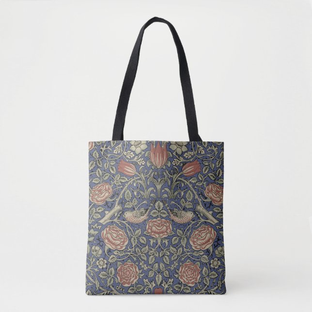 Bolsa Tote William Morris Tudor Rosa Wallpaper (Frente)