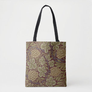 Bolsa Tote William Morris Vine Grape Red Green Art