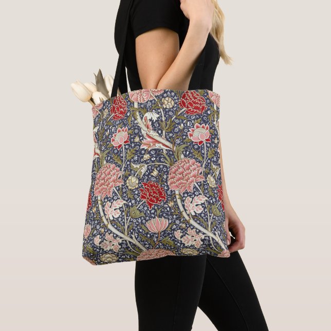 Bolsa Tote William Morris Vintage Cray Floral Patterno (Close Up)