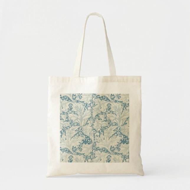 Bolsa Tote William Morris Wallflower Blue damask (Frente)