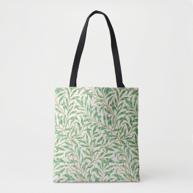 Bolsa Tote William Morris. Willow Bough. Vintage greenery (Frente)