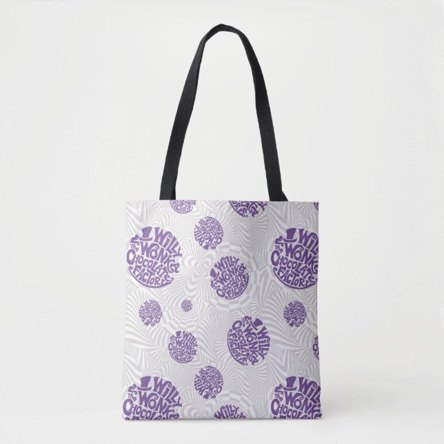 Bolsa Tote Willy Wonka Logo Psychedelic Graphic (Frente)