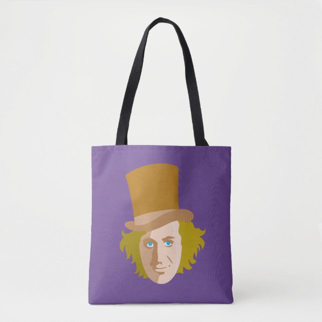 Bolsa Tote Willy Wonka Stenciled Face Graphic (Frente)