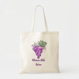 Bolsa Tote Winery personalizada de aglomerado de grãos roxos