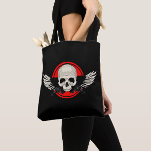 Bolsa Tote Wing Skull - RED