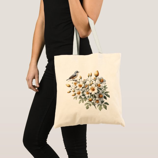 Bolsa Tote Winged Bloom (Frente (produto))