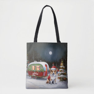 Bolsa Tote Winter Corgi Caravan Christmas Adventure