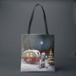 Bolsa Tote Winter Great Dane Caravan Christmas Adventure<br><div class="desc">Adotar a magia de uma noite de inverno nevada enquanto uma caravana desliza graciosamente através da paisagem iluminada pela lua. A beleza serena da neve escutadora e o brilho encantador da lua criam uma cena cativante,  prometendo uma aventura inesquecível de Natal cheia de calor,  alegria e memórias queridas.</div>