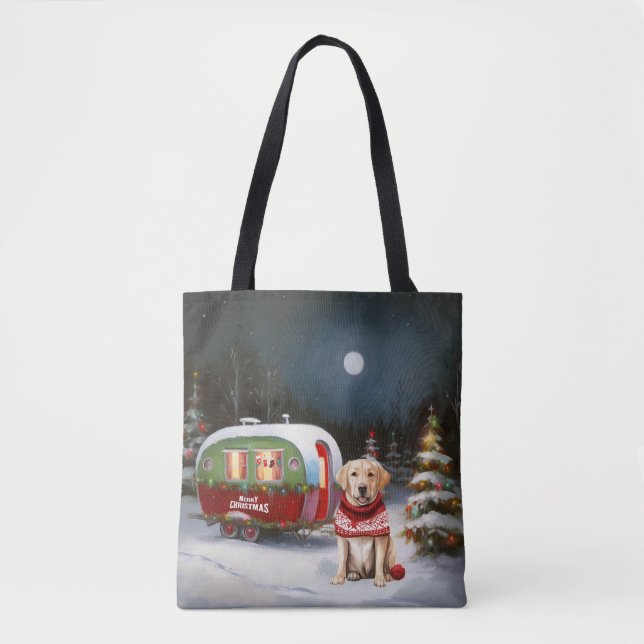 Bolsa Tote Winter Labrador Caravan Christmas Adventure (Frente)