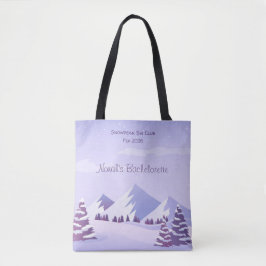 Bolsa Tote Winter Mountain Bachelorette Weekend Custom 