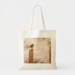 Bolsa Tote Winter Robin Redbreast