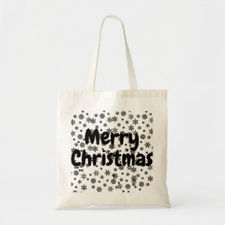 Bolsa Tote Winterliche Stoftasche mit Rehntier,Schneeflocken