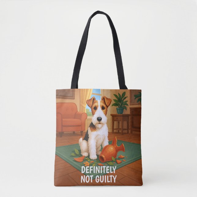 Bolsa Tote Wire Fox Terrier - Definitely Not Guilty (Frente)