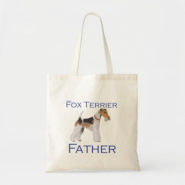 Bolsa Tote Wire Fox Terrier Dia dos Pais (Frente)