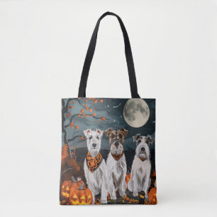 Bolsa Tote Wirefox Terrier Halloween Spooky