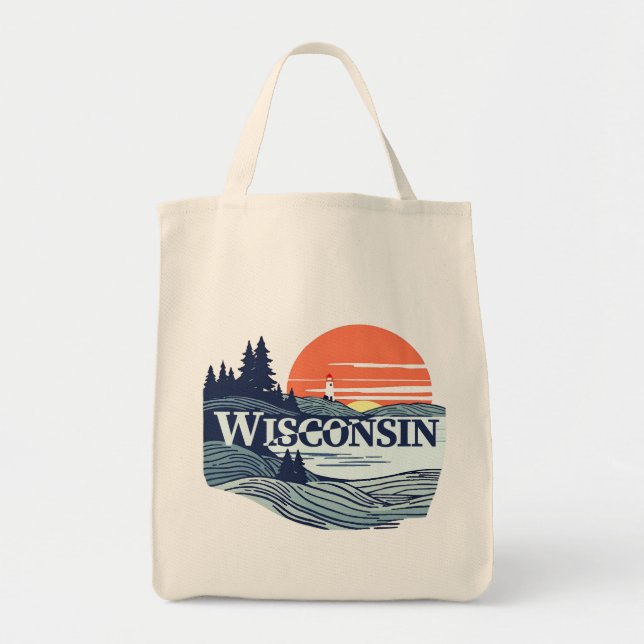 Bolsa Tote Wisconsin Estados Unidos da América (Frente)