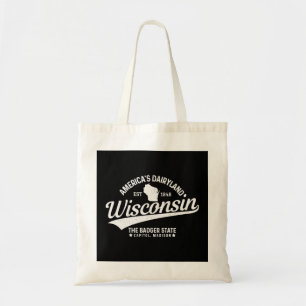 Bolsa Tote Wisconsin The Badger State EST 1848 State Map Gift