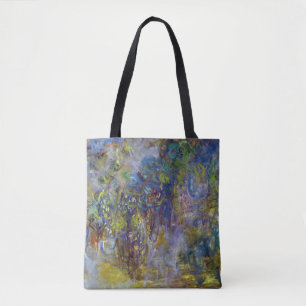 Bolsa Tote Wisteria (metade direita) por Claude Monet