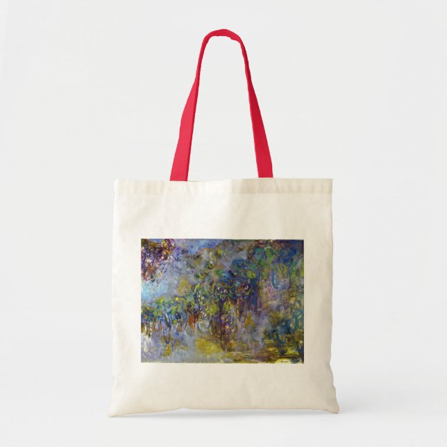 Bolsa Tote Wisteria (metade direita) por Claude Monet (Frente)