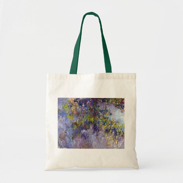 Bolsa Tote Wisteria (metade esquerda) por Claude Monet (Frente)