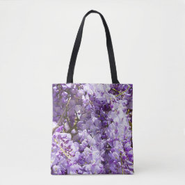 Bolsa Tote Wisteria Purple Floral Flor Tree Violet