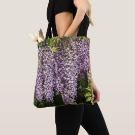 Bolsa Tote Wisteria Roxa Pendente Floral