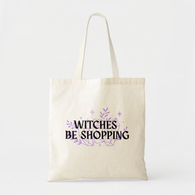 Bolsa Tote Witches Be Shopping - Lavender (Frente)